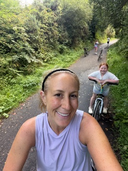Riding the Great Western Greenway.