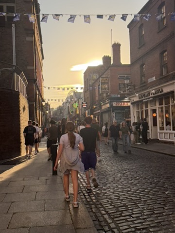 Dublin at sunset.